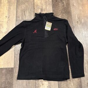 Alabama Drake Large 1/4 Zip Fleece Black Pullover (New with Tags)
